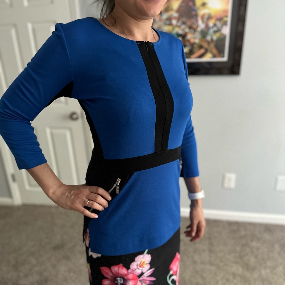 Blue black shirt